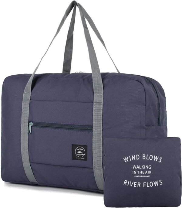 Travel Foldable Duffel Bag for Airlines, Resistant Nylon Waterproof | Lightweight Travel Duffle Luggage Bag for Women Men for Vacation, Sports, Gym