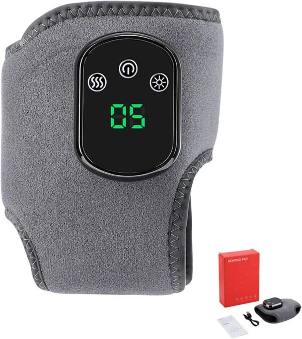 Massager, 3-in-1 Massager for Feet, Heated Foot Wrap with 5 Heat Levels & 3 Modes, USB Rechargeable Ankle Foot Massagers for Daily Comfort, Portable Use for Home, Office & Travel (Gray)