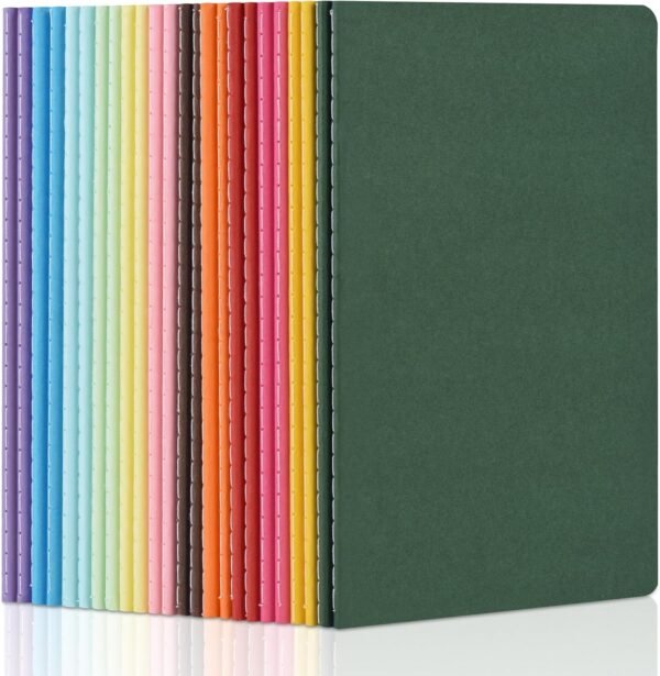 24 Pack A5 Notebook, Blank Notebooks Bulk, 60 Pages/30 Sheets | 21 x 14cm, Plain Pages for Sketching Drawing, Writing, Doodling