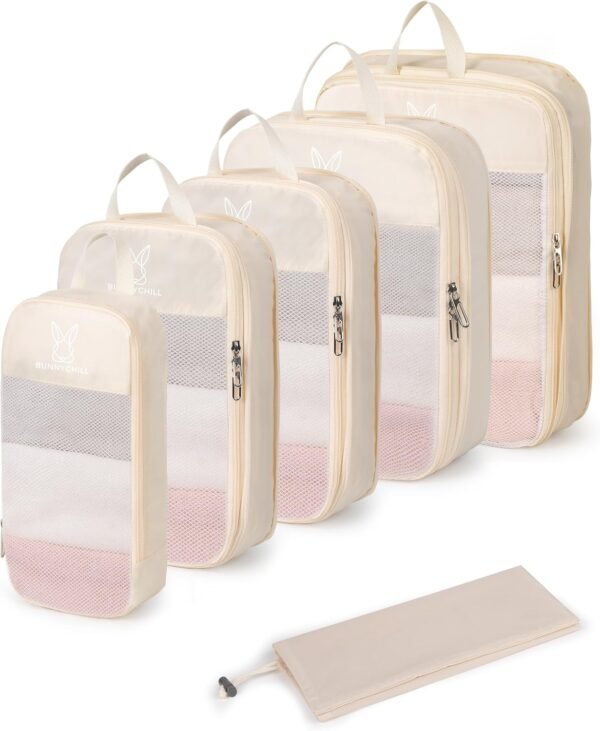 6set Lightweight Compressible Packing cubes,Travel Organizer bag | Expandable Compression Packing Cubes for Suitcases,Travel Packing Organizer for Carry on Suitcase,Travel Essentials for Women
