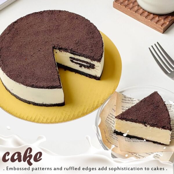 5Pcs Gold 6-Inch Cake Boards Rounds,Cake Stands Circle Base Cardboard Cakeboard,Gold Cardboard Circles for Cake DIY Dessert Crafts Display Dinnerware and Serveware