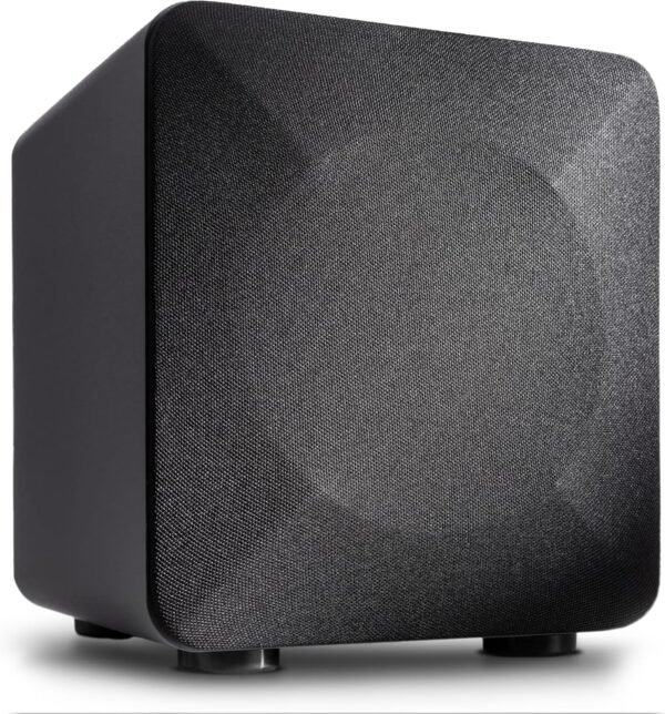 Mini Subwoofer, 210W Powered Bass Speaker, Gray | Compact, Music, Movies, Gaming, Home Office Setups