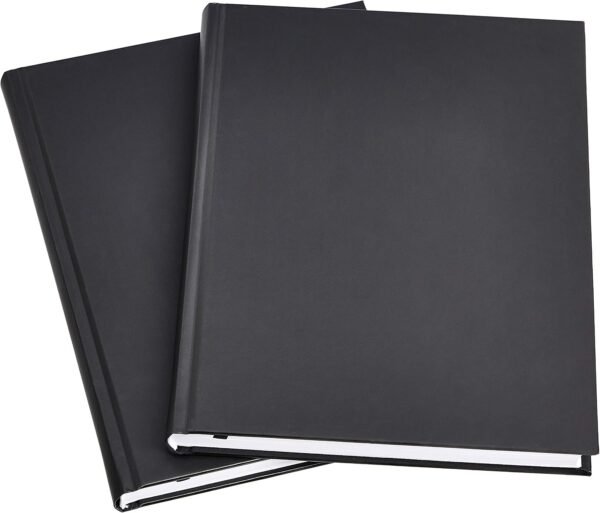 Professional Journal, 26.67 X 19.05 cm, Black, 2-Pack