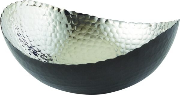 Eclipse Bowl, 8.25" x 7.5", Black/Silver